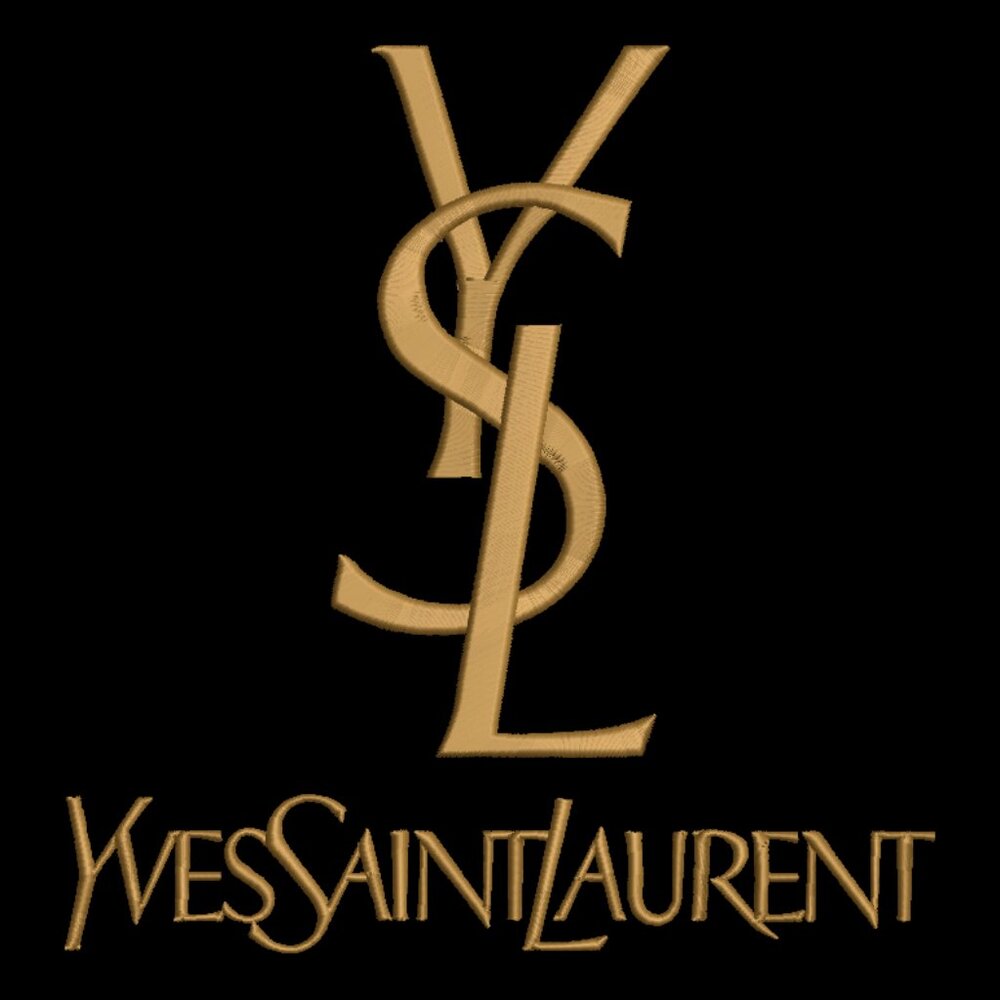 YSL Logo HOODIE Embroidered ADULT Crewneck Sweatshirt Cozy Fashion GOLD Font